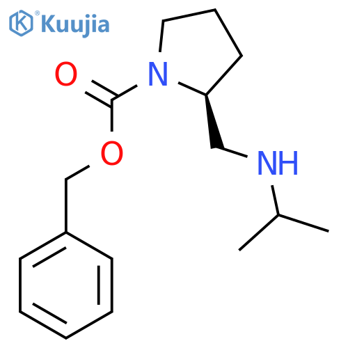 (S)-2-(Isopropylamino-methyl)-pyrrolidine-1-carboxylic acid benzyl ester structure