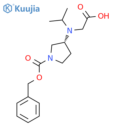 (R)-3-(Carboxymethyl-isopropyl-amino)-pyrrolidine-1-carboxylic acid benzyl ester structure