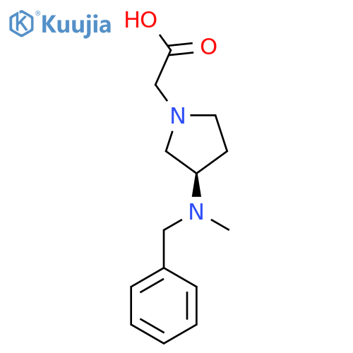 [(R)-3-(Benzyl-methyl-amino)-pyrrolidin-1-yl]-acetic acid structure