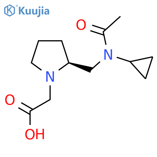 {(S)-2-[(Acetyl-cyclopropyl-amino)-methyl]-pyrrolidin-1-yl}-acetic acid structure