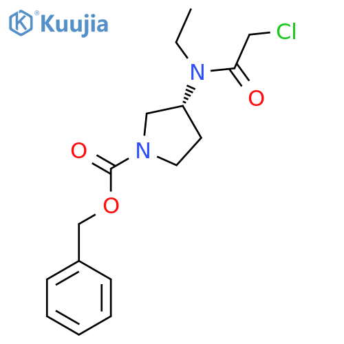 (R)-3-[(2-Chloro-acetyl)-ethyl-amino]-pyrrolidine-1-carboxylic acid benzyl ester structure