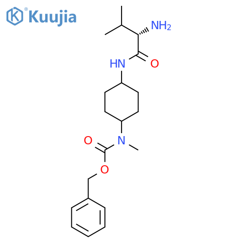 [4-((S)-2-Amino-3-methyl-butyrylamino)-cyclohexyl]-methyl-carbamic acid benzyl ester structure