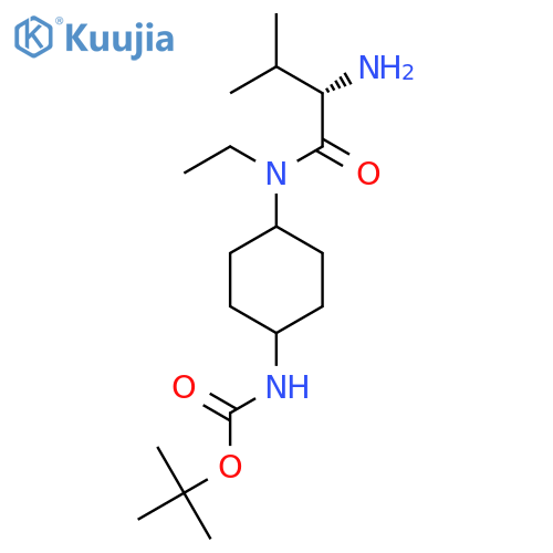 {4-[((S)-2-Amino-3-methyl-butyryl)-ethyl-amino]-cyclohexyl}-carbamic acid tert-butyl ester structure