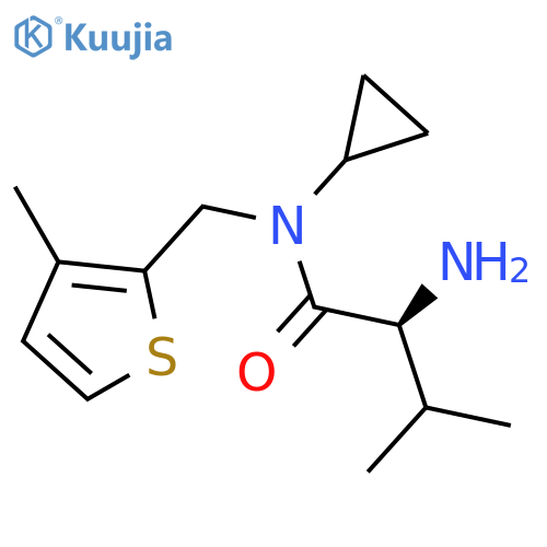 (S)-2-Amino-N-cyclopropyl-3-methyl-N-(3-methyl-thiophen-2-ylmethyl)-butyramide structure