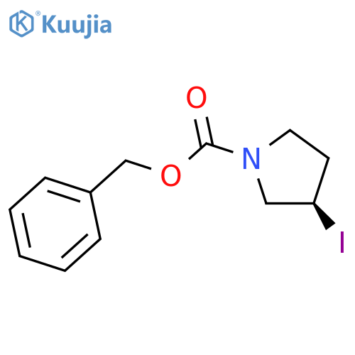 (R)-3-iodo-pyrrolidine-1-carboxylic acid benzyl ester structure