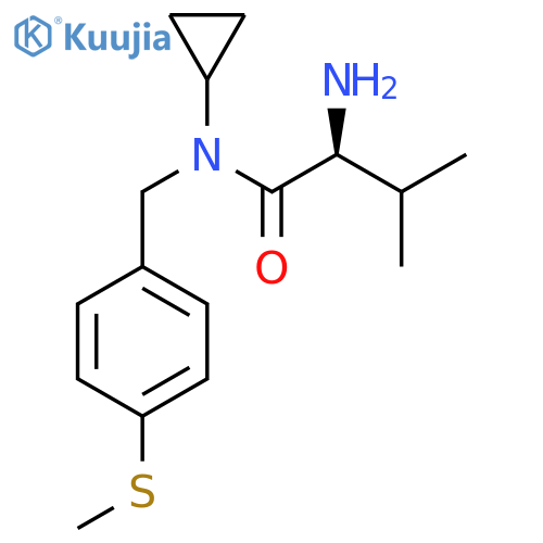 (S)-2-Amino-N-cyclopropyl-3-methyl-N-(4-methylsulfanyl-benzyl)-butyramide structure