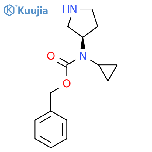 Cyclopropyl-(R)-pyrrolidin-3-yl-carbamic acid benzyl ester structure