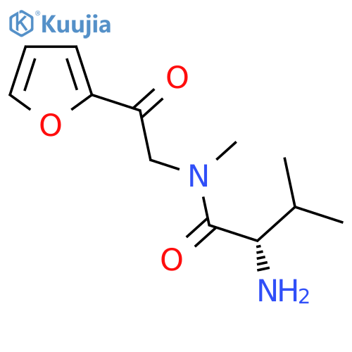 (S)-2-Amino-N-(2-furan-2-yl-2-oxo-ethyl)-3,N-dimethyl-butyramide structure
