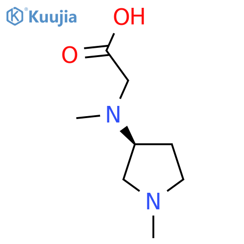 2-{methyl[(3S)-1-methylpyrrolidin-3-yl]amino}acetic acid structure