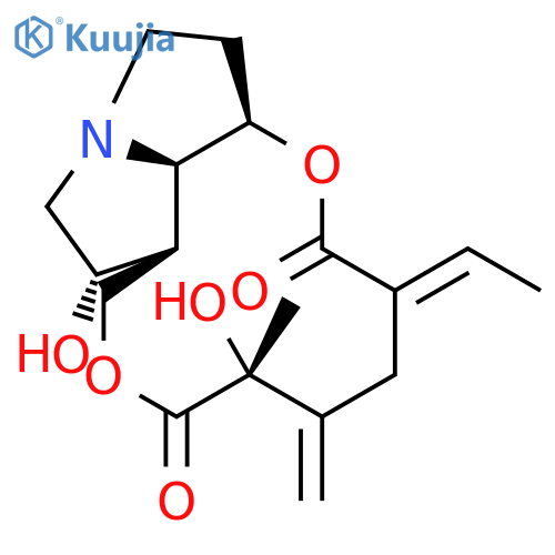 (1beta,2beta)-2,12-dihydroxy-13,19-didehydro-1,2-dihydrosenecionan-11,16-dione structure