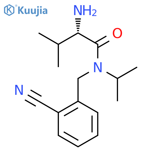 (S)-2-Amino-N-(2-cyano-benzyl)-N-isopropyl-3-methyl-butyramide structure