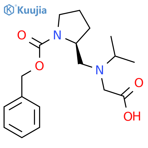 (S)-2-[(Carboxymethyl-isopropyl-amino)-methyl]-pyrrolidine-1-carboxylic acid benzyl ester structure