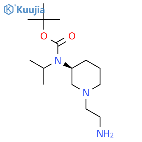 [(S)-1-(2-Amino-ethyl)-piperidin-3-yl]-isopropyl-carbamic acid tert-butyl ester structure