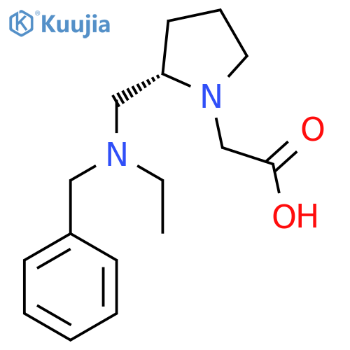 {(S)-2-[(Benzyl-ethyl-amino)-methyl]-pyrrolidin-1-yl}-acetic acid structure