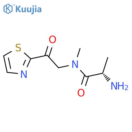 (S)-2-Amino-N-methyl-N-(2-oxo-2-thiazol-2-yl-ethyl)-propionamide structure
