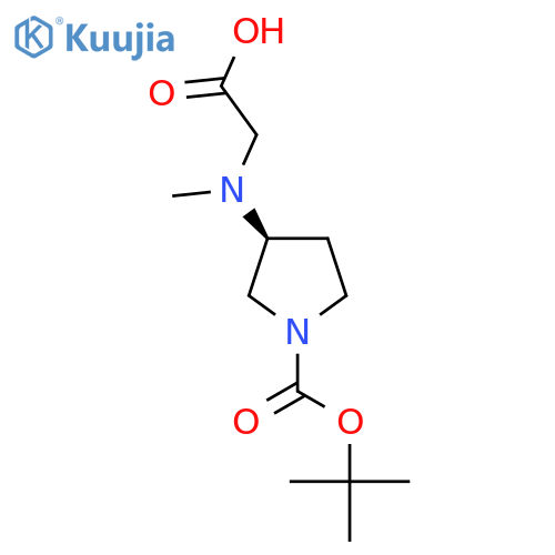 (S)-3-(Carboxymethyl-methyl-amino)-pyrrolidine-1-carboxylic acid tert-butyl ester structure