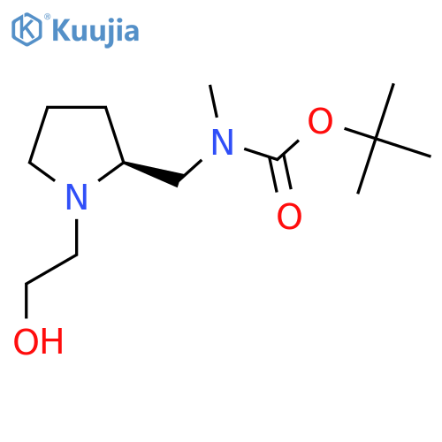 [(S)-1-(2-Hydroxy-ethyl)-pyrrolidin-2-ylmethyl]-methyl-carbamic acid tert-butyl ester structure