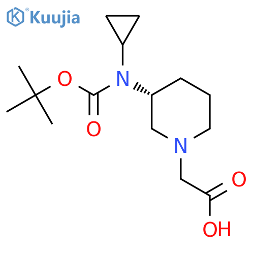[(R)-3-(Tert-Butoxycarbonyl-cyclopropyl-amino)-piperidin-1-yl]-acetic acid structure