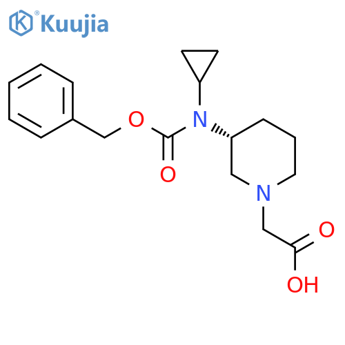 [(R)-3-(Benzyloxycarbonyl-cyclopropyl-amino)-piperidin-1-yl]-acetic acid structure