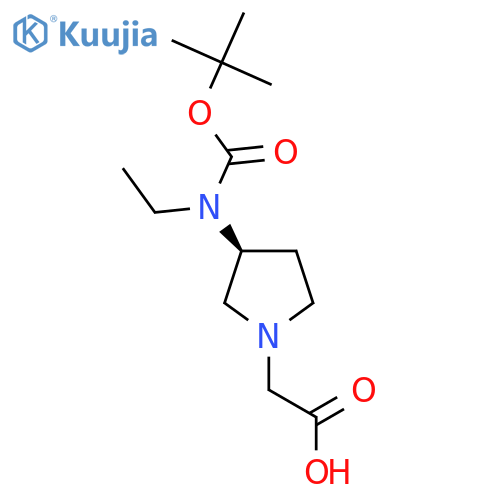 [(S)-3-(Tert-Butoxycarbonyl-ethyl-amino)-pyrrolidin-1-yl]-acetic acid structure