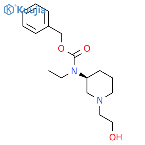 Ethyl-[(S)-1-(2-hydroxy-ethyl)-piperidin-3-yl]-carbamic acid benzyl ester structure