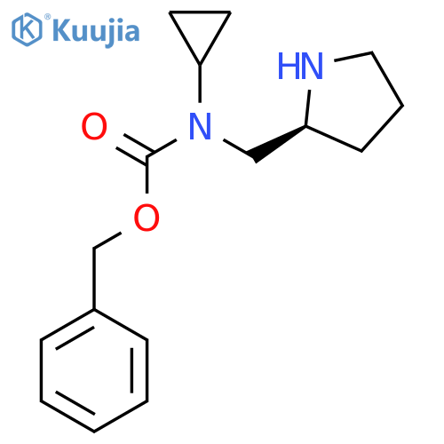 Cyclopropyl-(S)-1-pyrrolidin-2-ylmethyl-carbamic acid benzyl ester structure