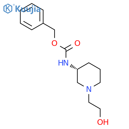 [(R)-1-(2-Hydroxy-ethyl)-piperidin-3-yl]-carbamic acid benzyl ester structure