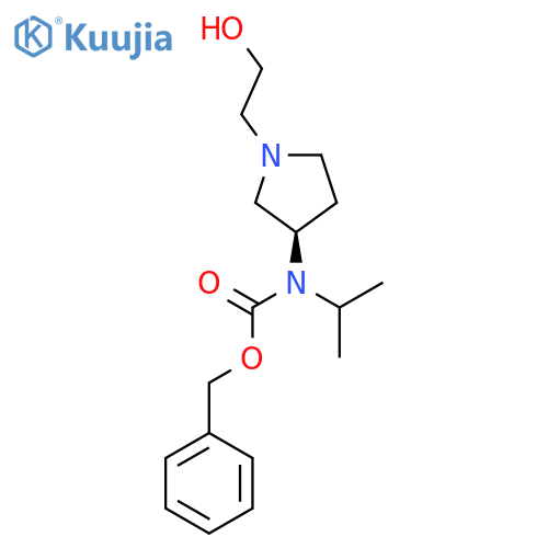 [(R)-1-(2-Hydroxy-ethyl)-pyrrolidin-3-yl]-isopropyl-carbamic acid benzyl ester structure