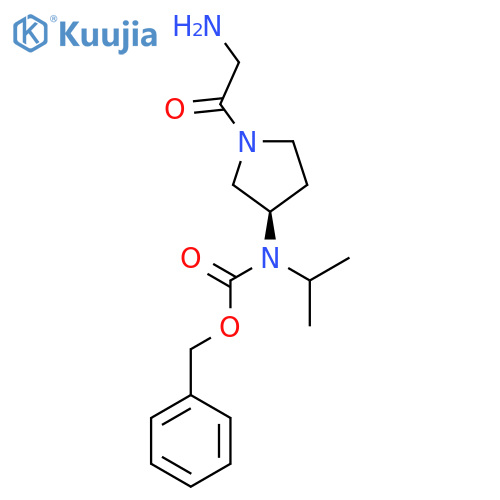 [(R)-1-(2-Amino-acetyl)-pyrrolidin-3-yl]-isopropyl-carbamic acid benzyl ester structure