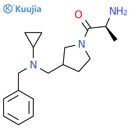 (S)-2-Amino-1-{3-[(benzyl-cyclopropyl-amino)-methyl]-pyrrolidin-1-yl}-propan-1-one structure