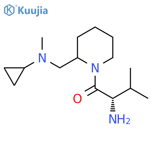 (S)-2-Amino-1-{2-[(cyclopropyl-methyl-amino)-methyl]-piperidin-1-yl}-3-methyl-butan-1-one structure