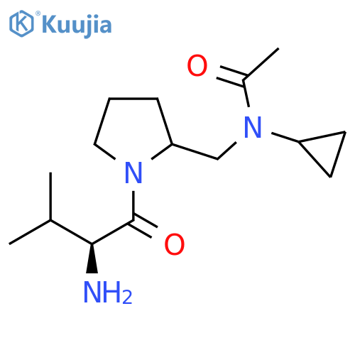 N-[1-((S)-2-Amino-3-methyl-butyryl)-pyrrolidin-2-ylmethyl]-N-cyclopropyl-acetamide structure