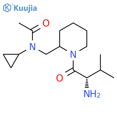 N-[1-((S)-2-Amino-3-methyl-butyryl)-piperidin-2-ylmethyl]-N-cyclopropyl-acetamide structure