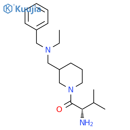 (S)-2-Amino-1-{3-[(benzyl-ethyl-amino)-methyl]-piperidin-1-yl}-3-methyl-butan-1-one structure