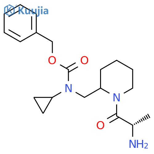 [1-((S)-2-Amino-propionyl)-piperidin-2-ylmethyl]-cyclopropyl-carbamic acid benzyl ester structure