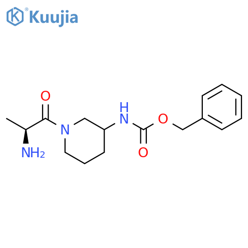 [1-((S)-2-amino-propionyl)-piperidin-3-yl]-carbamic acid benzyl ester structure