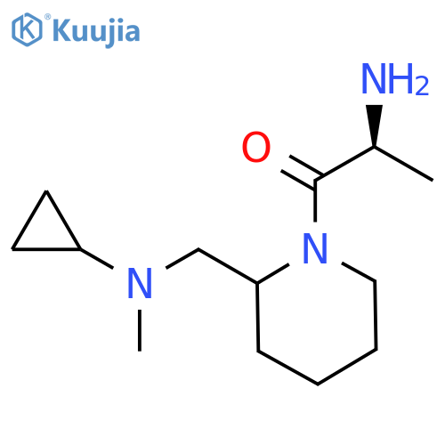 (S)-2-amino-1-{2-[(cyclopropyl-methyl-amino)-methyl]-piperidin-1-yl}-propan-1-one structure