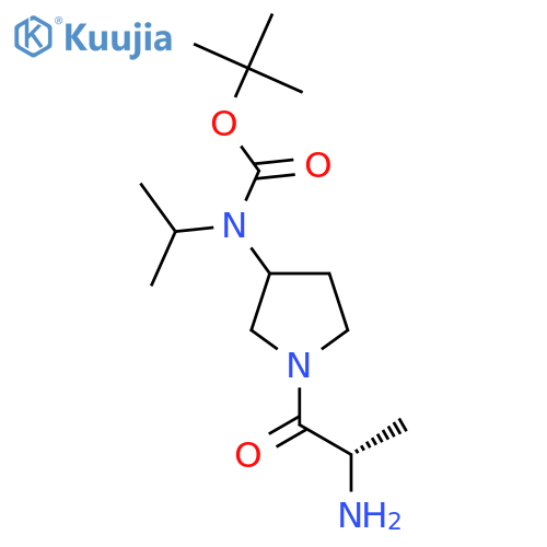 [1-((S)-2-Amino-propionyl)-pyrrolidin-3-yl]-isopropyl-carbamic acid tert-butyl ester structure