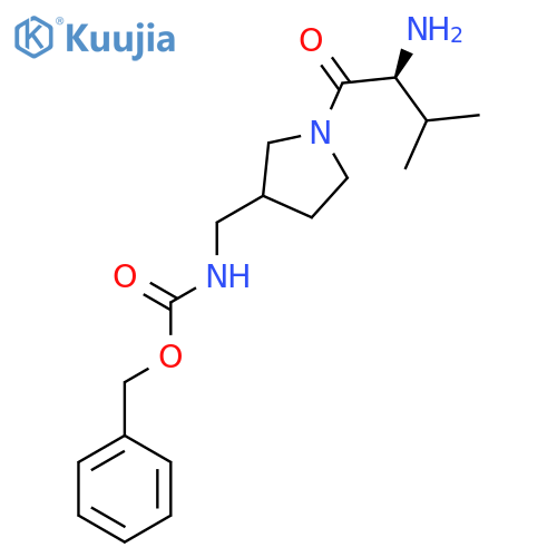 [1-((S)-2-Amino-3-methyl-butyryl)-pyrrolidin-3-ylmethyl]-carbamic acid benzyl ester structure
