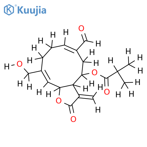 15-hydroxy-8beta-isobutyryloxy-14-oxo-melampolide structure