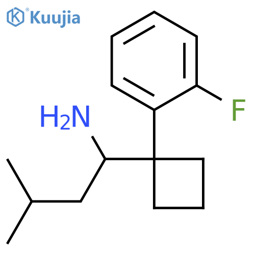 1-[1-(2-Fluorophenyl)cyclobutyl]-3-methyl-1-butylamine structure