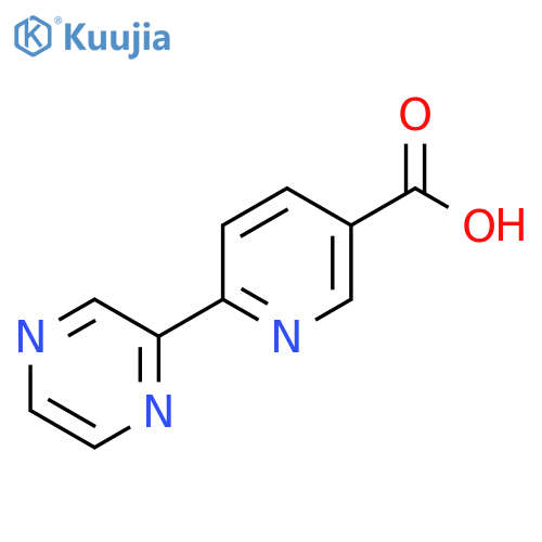 6-(pyrazin-2-yl)pyridine-3-carboxylic acid structure