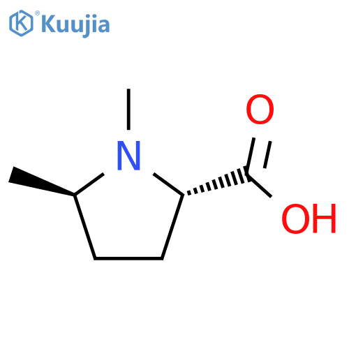(2S,5R)-1,5-dimethylpyrrolidine-2-carboxylic acid structure