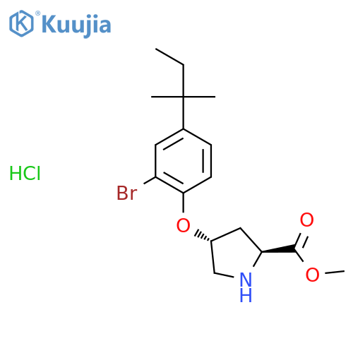 Methyl (2S,4S)-4-2-Bromo-4-(tert-pentyl)phenoxy-2-pyrrolidinecarboxylate Hydrochloride structure