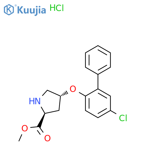 Methyl (2S,4S)-4-(5-Chloro1,1'-biphenyl-2-yl)-oxy-2-pyrrolidinecarboxylate Hydrochloride structure