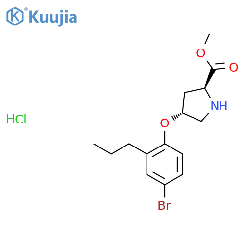 Methyl (2S,4S)-4-(4-Bromo-2-propylphenoxy)-2-pyrrolidinecarboxylate Hydrochloride structure