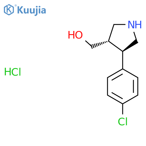 (3S,4R)-4-(4-chlorophenyl)pyrrolidin-3-ylmethanol hydrochloride, trans structure