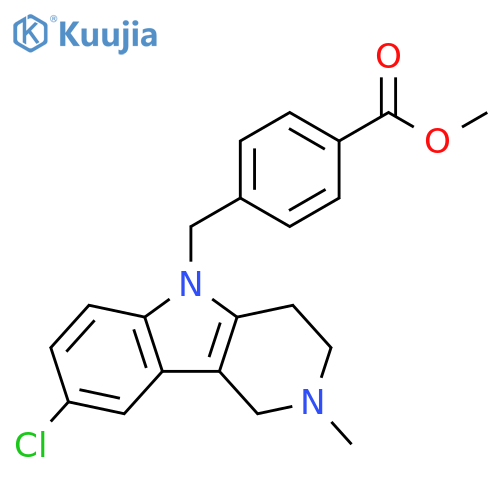 Methyl 4-({8-chloro-2-methyl-1H,2H,3H,4H,5H-pyrido4,3-bindol-5-yl}methyl)benzoate structure