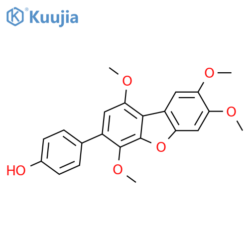 1,4,7,8-Tetrahydroxy-3-(4-hydroxyphenyl)dibenzofuran; 1,4,7,8-Tetra-Me ether structure