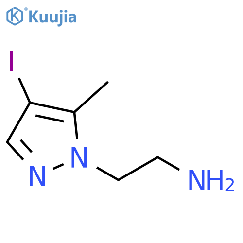 2-(4-iodo-5-methyl-1H-pyrazol-1-yl)ethan-1-amine structure